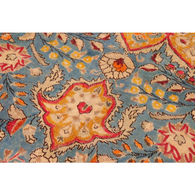 Hand-Painted Wool Rug 9.8x12.4 For Sale In New York - Image 6 of 8
