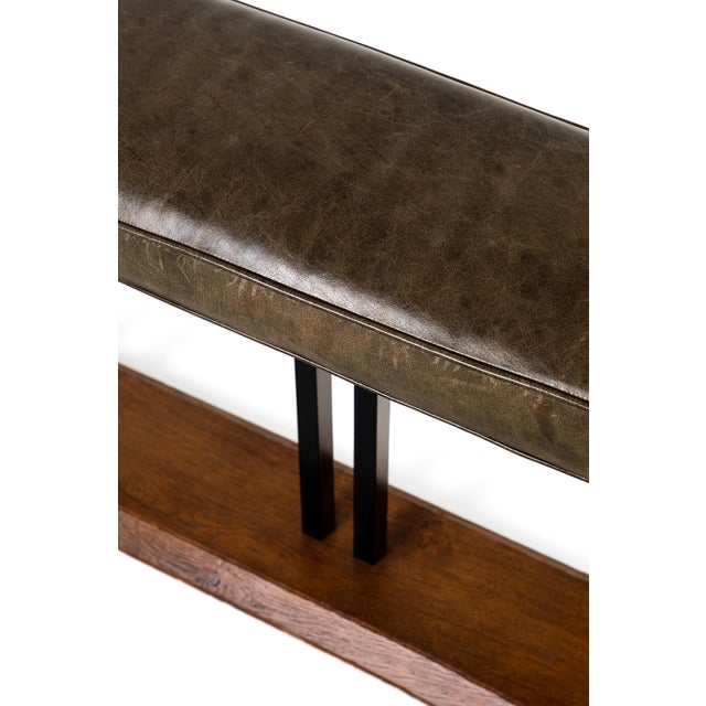 Large Leather Club Fender, 1950s For Sale - Image 9 of 12