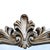 Vintage Decoline Hand-Painted French Rococo Ornate Silver Gilt Wall Mirror For Sale - Image 4 of 6