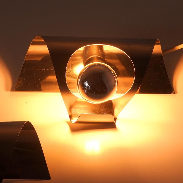 French Space Age Wall Lights, 1970s, Set of 2 For Sale - Image 9 of 13