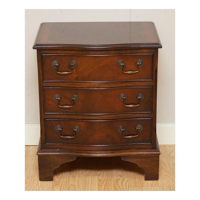 Georgian Style Hardwood Flame Chest of Drawers For Sale - Image 3 of 11