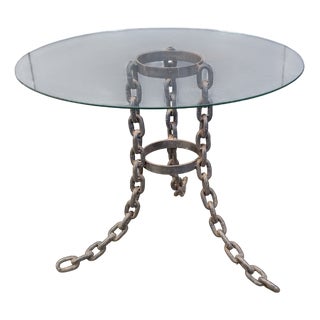 Brutalist Chain Link Coffee Table, 1970s For Sale