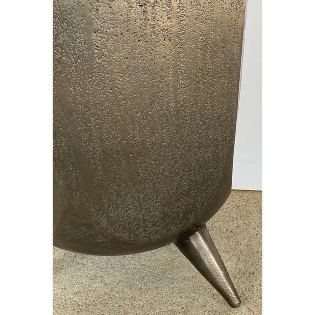 Currey & Company Currey & Co. Brutalist Style Graphite Accent Table For Sale - Image 4 of 4