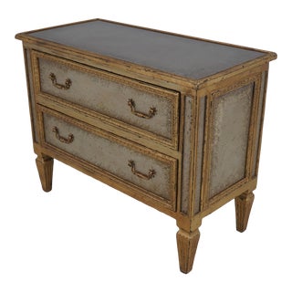 Theodore Alexander Eglomise Collection 2 Drawer Hollywood Regency Chest For Sale