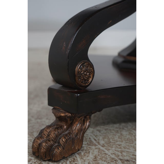 Brown Drexel Round French Empire Mahogany Inlaid Pedestal Center Table For Sale - Image 8 of 12