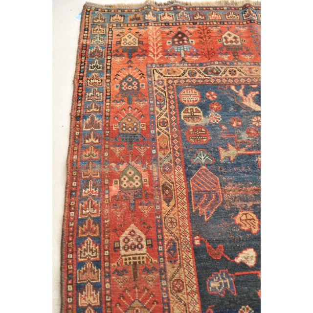 Antique European Sized Kalleh Kurdish Tribal Rug 7 x 12.7 For Sale - Image 9 of 13