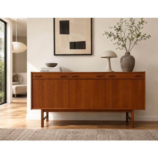 Teak Mid Century Modern Credenza by Ulferts, Made in Sweden, C. 1960's For Sale - Image 10 of 17