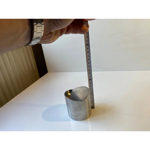 Minimalist Danish Stainless Steel Ashtray by Roelandt for Stelton, 1980s For Sale - Image 6 of 7