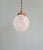 Metal Art Deco Pendant Light in Frosted Molded Pressed Glass, 1930s For Sale - Image 7 of 12
