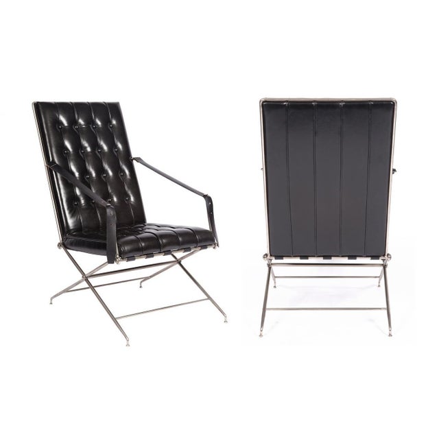 John Vesey Rare Pair of Napoleonic Campaign Chairs John Vesey For Sale - Image 4 of 10