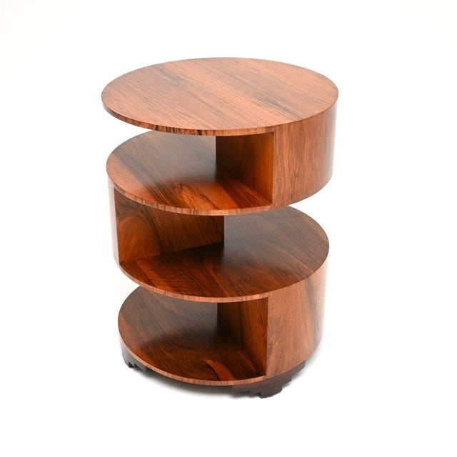 Art Deco Figured Walnut Side Table, 1930 For Sale - Image 11 of 11