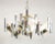Midcentury Modern Brass & Chrome Italian Designer Sciolari Chandelier For Sale - Image 10 of 12