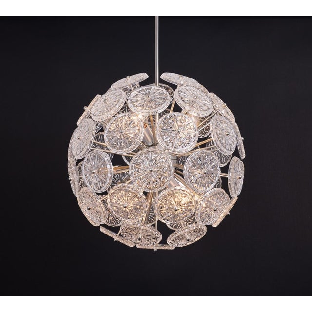 Floral Chrome Sputnik Chandelier, Germany, 1960s For Sale - Image 9 of 15