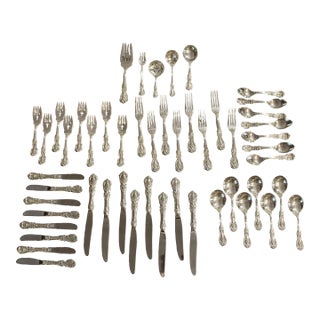 Circa 1960 51-Piece Sterling Silver Flatware Set of Francis I by Reed & Barton For Sale