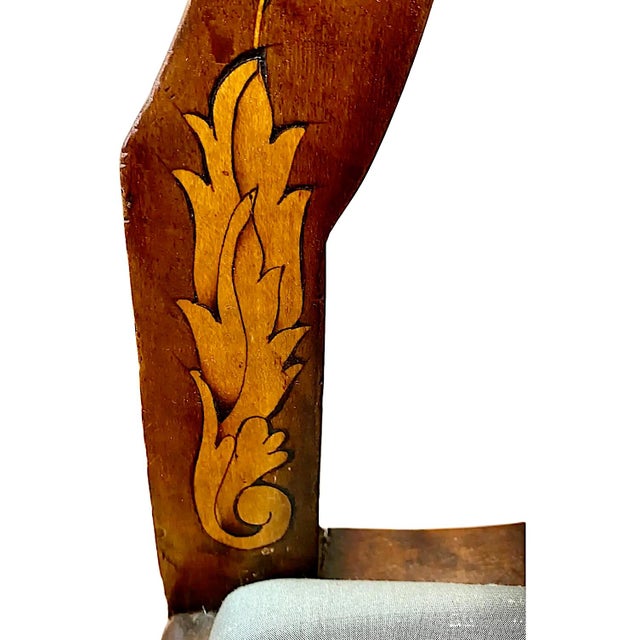 Pair of 19th-Century Dutch-Style Inlaid Side Chairs For Sale In San Francisco - Image 6 of 13