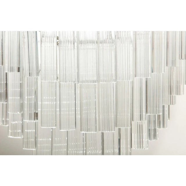 Midcentury Italian Hand Blown Glass Chandelier With Glass Panes C. 1960 For Sale In New York - Image 6 of 9