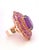 Early 21st Century Bochic "Orient" Vintage Amethyst & White Topaz Ring Set In 18 K Gold & Silver For Sale - Image 5 of 18