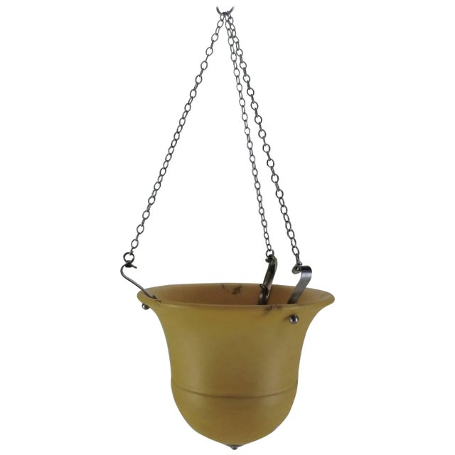 Genuine Alabaster Pendant Light Fixture by Chapman For Sale - Image 9 of 9