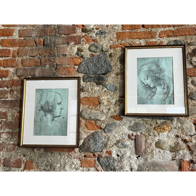 Paper Attributed to Leonardo Da Vinci, 1950s, Paper, Set of 2 For Sale - Image 7 of 9