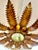 Spanish Solar Crown Sunburst Light with Gilt Gold Finish, 1950 For Sale - Image 3 of 11