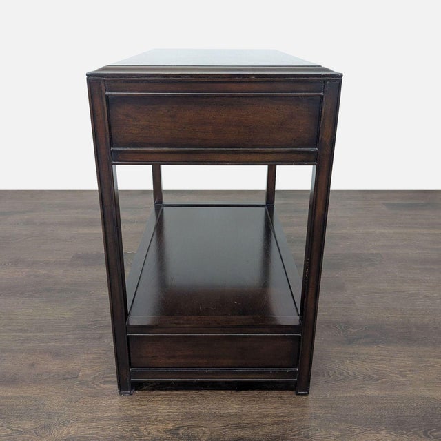 Wood Restoration Hardware Two Drawer Nightstand For Sale - Image 7 of 14