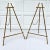 Metal Vintage Gilt Gold Faux Bamboo Metal Easel For Sale - Image 7 of 10