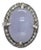 Late 20th Century Platinum Cocktail Ring With Gia Certified Oval Star Sapphire - Size 4.75 For Sale