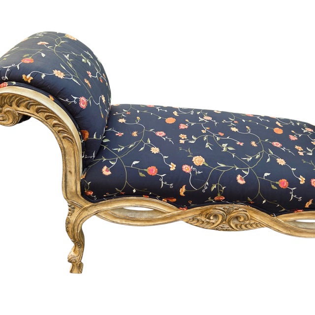 1990s Neoclassical Window Bench Scrolled Arm French Regency Design Source Louis XV For Sale - Image 11 of 18