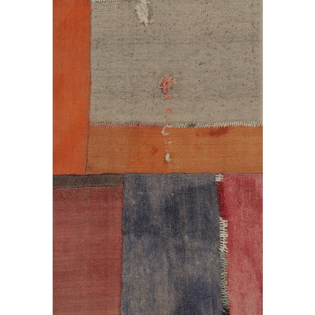 Rug & Kilim Vintage Turkish Patchwork Rug in Polychromatic Geometric Design - Rug & Kilim For Sale - Image 4 of 9
