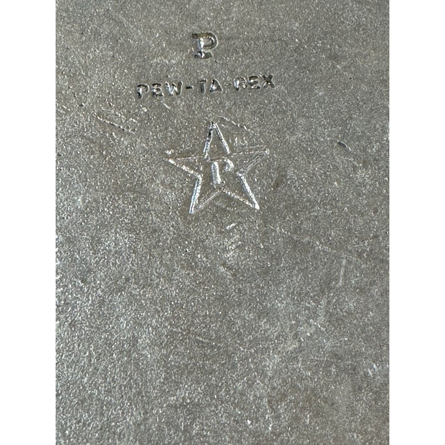 1990s 1990s Pewter Scalloped Edge Chargers- Set of 6 For Sale - Image 5 of 5