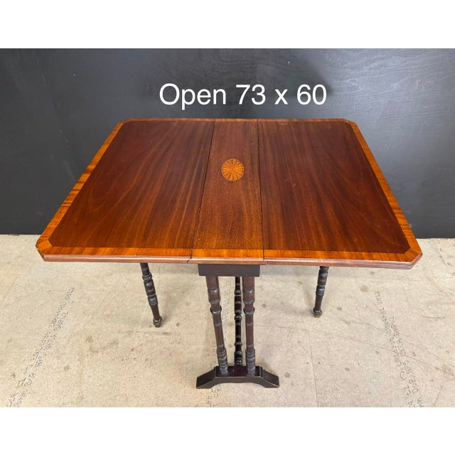 Antique Edwardian Sutherland Table, 1900s For Sale - Image 9 of 12