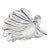 Cartier Signed Murano Seguso Vintage Crystal Clear Ribbed Surface Italian Art Glass Seashell Shell Bowl For Sale