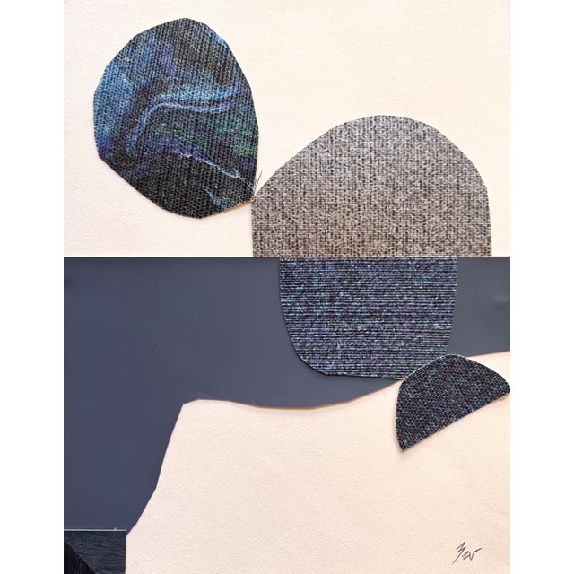 "Celestial Escapade 6" Original Mixed-Media Collage on Paper by Zac Woodiel For Sale In Little Rock - Image 6 of 9