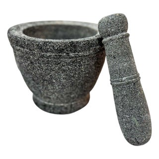 Molcajete in Volcanic Stone, Taller Maya, 2016 For Sale