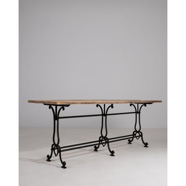 19th Century France Black Iron Console Table For Sale - Image 9 of 11
