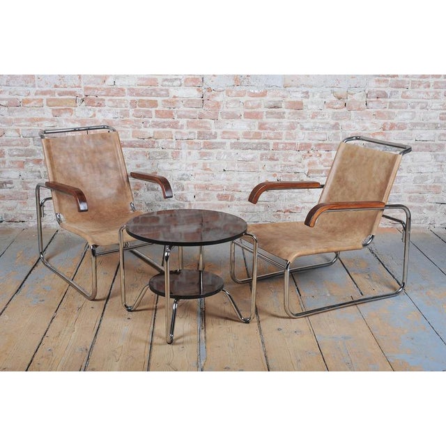 Czech Bauhaus Chrome Armchairs attributed to M. Breuer for Thonet, 1920s, Set of 2 For Sale - Image 6 of 14