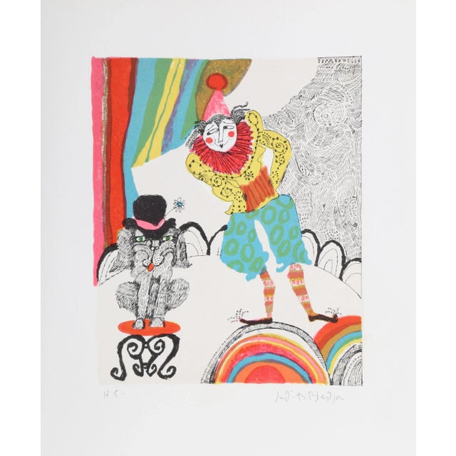 Folk Art Rabbit in Hat From a Little Circus, Judith Bledsoe For Sale - Image 3 of 3