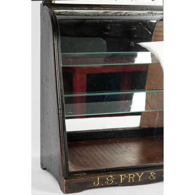 Fry's Cocoa Late 19th Century Victorian-Era Fry's Chocolate Countertop Display Case For Sale - Image 4 of 11