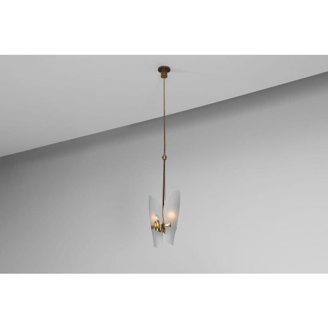 Gold Model 1636 Pendant Lamp by Max Ingrand for Fontana Arte, Italy, 1960 For Sale - Image 8 of 18