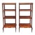 Vintage French Etagere Bookcases With Brass Lattice Sides and Gallery Railing - A Pair For Sale