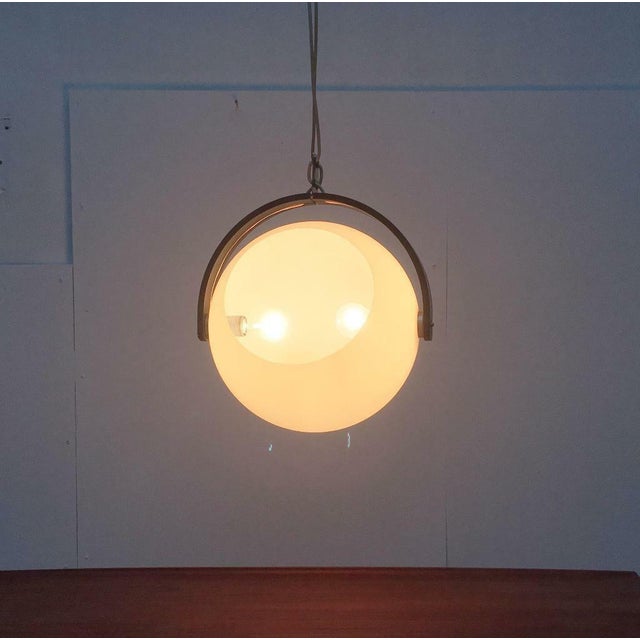 Black Mid-Century Swiss Space Age Plastic & Plywood Pendant Lamp from Temde, 1960s For Sale - Image 8 of 18