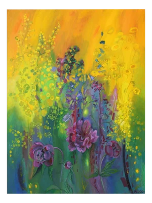 Zita Sudnika, Midsummer Flowers, Oil on Canvas