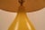 1950s Large Teardrop Form Yellow Ceramic Table Lamp For Sale - Image 5 of 7