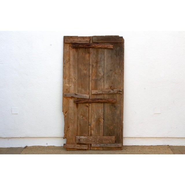 Wood Authentic Niger River Nupe Carved Door For Sale - Image 7 of 8