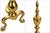 It is an impressive pair of tall vintage brass fireplace andirons featuring an elegant traditional design with finely...