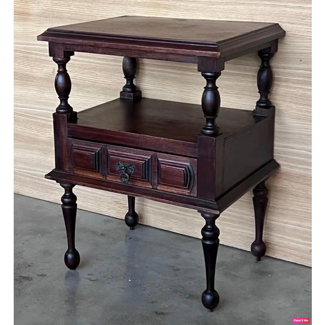 20th Century Pair of Solid Carved French Nightstands with Low Drawer For Sale - Image 18 of 18