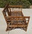 Vintage Rattan Chinoiserie Loveseat, New Pink Linen Upholstery For Sale - Image 11 of 14