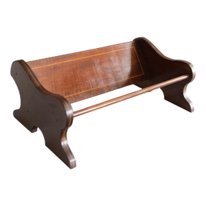 Antique English Mahogany Book Trough Rack Stand