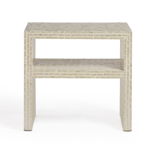 Boho Chic Derry Cream Capiz Shell Nightstand For Sale - Image 3 of 7