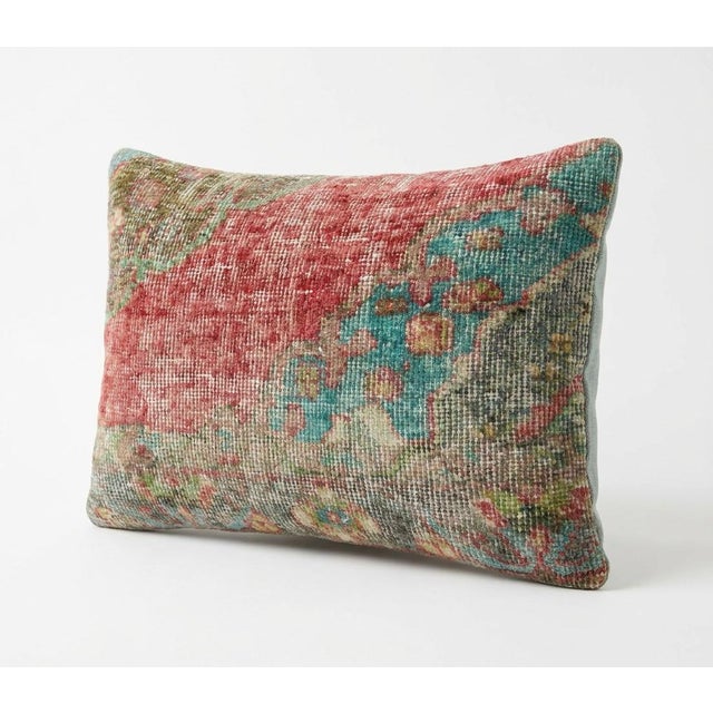 Mid-Century Modern Turkish Lumbar Rug Pillow Cover 16'' X 24'' For Sale - Image 3 of 4
